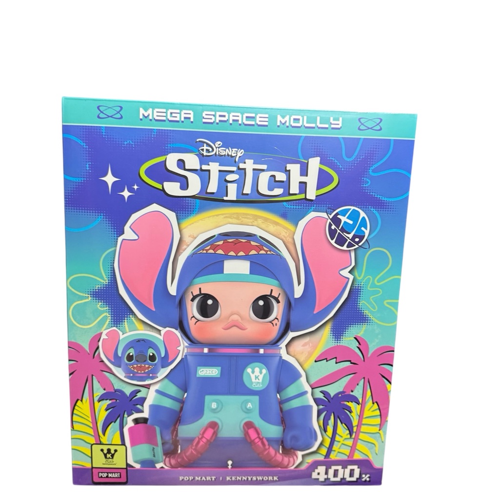 Pop Mart Mega Collection 400% Space Molly Stitch Figure. Limited Edition